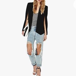 Black sleeveless blazer